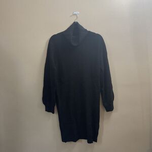 WE by Living in Yellow Turtleneck Sweater Dress Womens Medium Black
